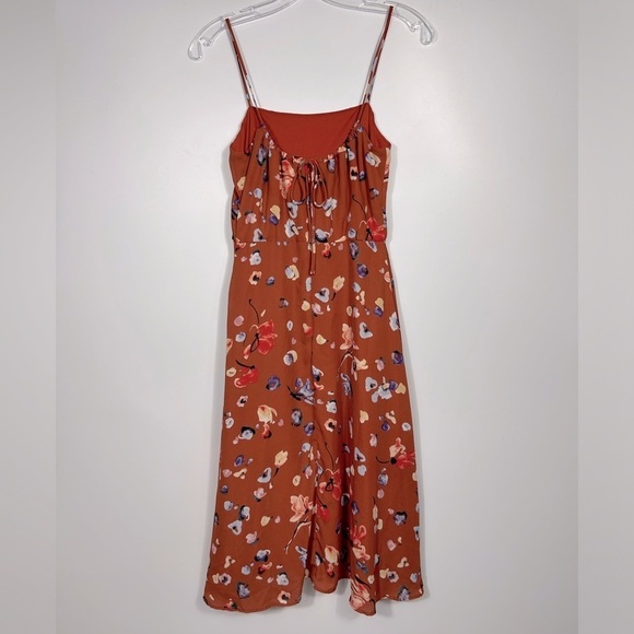 HUTCH Declan Brown Rust Dress Size 2 Floral Midi Boho Prairie Cottage Western - Picture 4 of 9